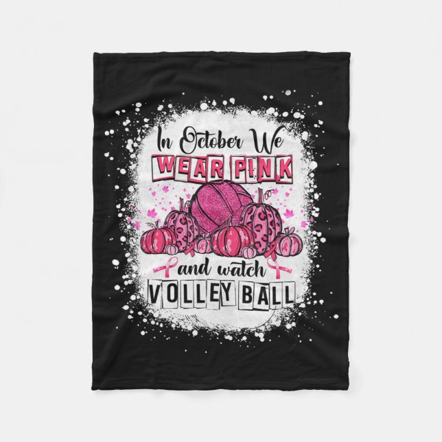 Couverture Polaire En octobre, nous portons le volleyball rose Cancer (Devant)