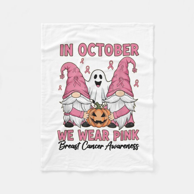 Couverture Polaire En Octobre Nous Portons Nk Cancer Du Sein Ghost Ha (Devant)