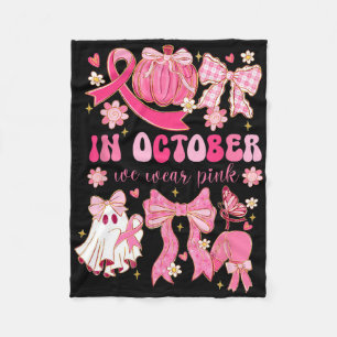 Couverture Polaire En Octobre Nous Portons Pink Halloween Preppy Ghos