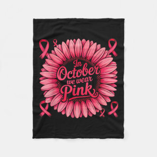 Couverture Polaire En Octobre Nous Portons Pink Ribbon Sunflower Brea