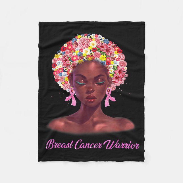 Couverture Polaire En Octobre Nous Portons Rose Black Femme Cancer Du (Devant)