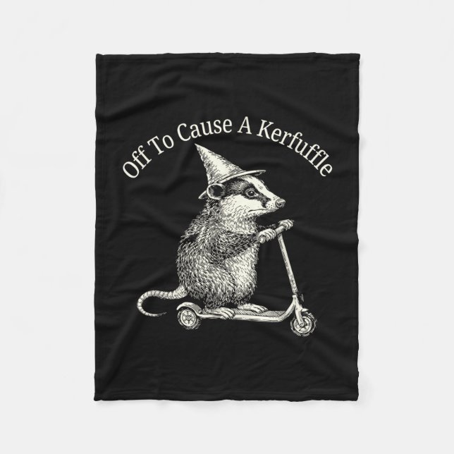 Couverture Polaire En route pour causer un chahut humour possum  (Devant)