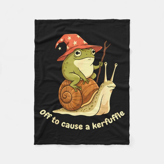 Couverture Polaire En route pour causer un chahut Mème de grenouille  (Devant)