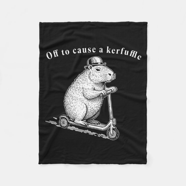 Couverture Polaire En route pour causer une pagaille, Funny Groundhog (Devant)