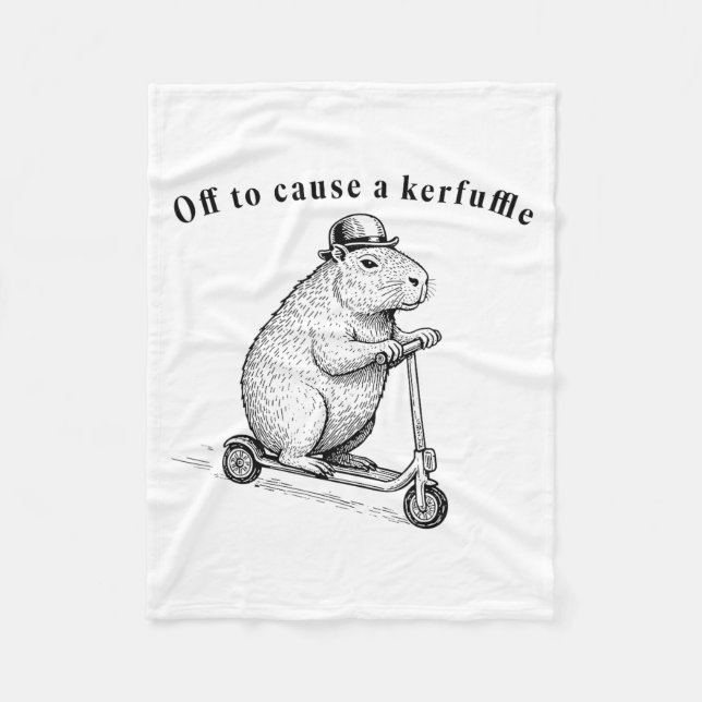Couverture Polaire En route pour causer une pagaille, Funny Groundhog (Devant)