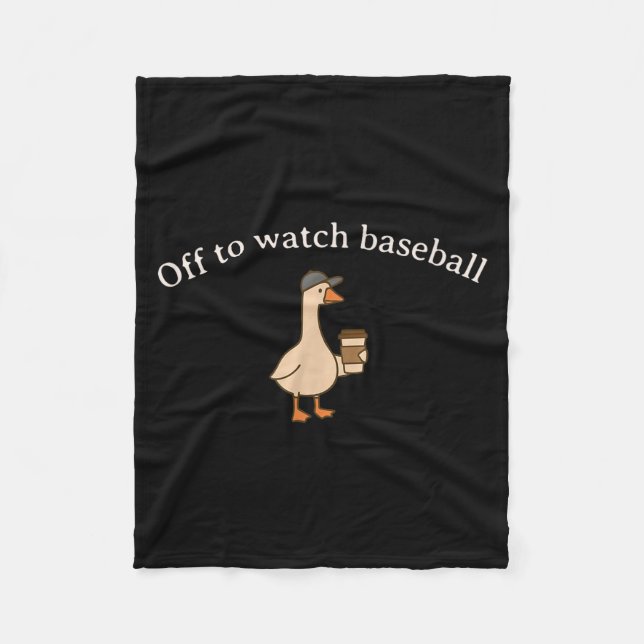 Couverture Polaire En route pour regarder un mème drôle de baseball d (Devant)