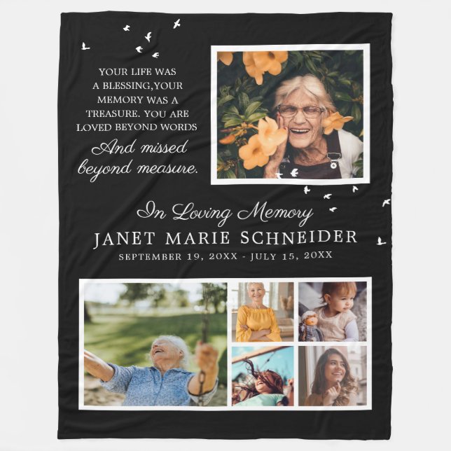 Couverture Polaire En Souvenir Affectueux | 6 citations de collage de (Devant)