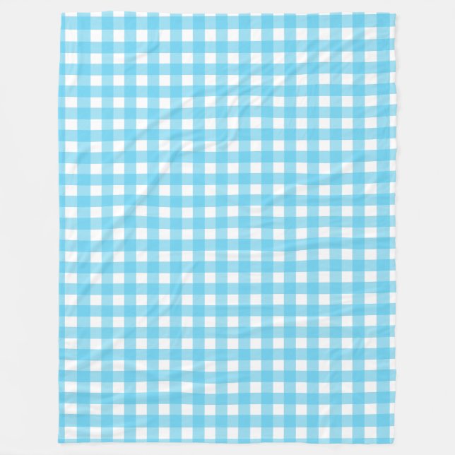 Couverture Polaire En vichy bleu cérusé clair (Devant)