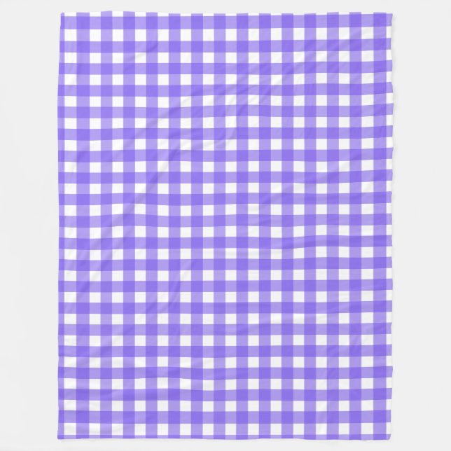 Couverture Polaire En vichy périphérique et blanc (Devant)