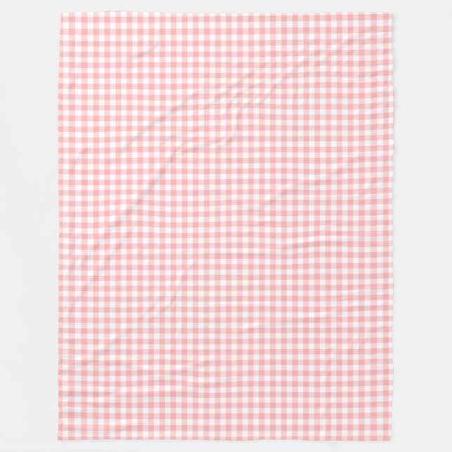 Couverture Polaire En vichy rose (Devant)