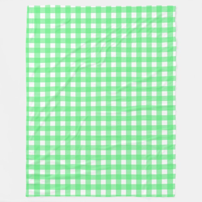 Couverture Polaire En vichy verte (Devant)