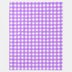 Couverture Polaire En vichy violet brillant