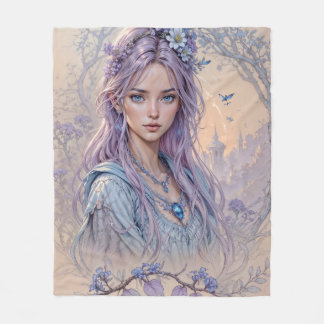 Couverture Polaire Enchantage de lavande