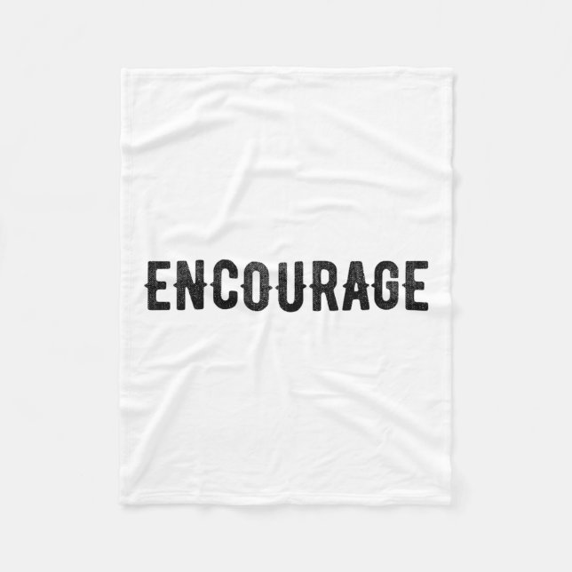 Couverture Polaire Encourage One Word Insrational Motivational Distre (Devant)