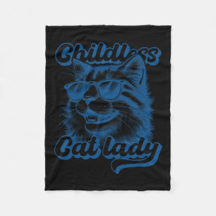 Couverture Polaire Enfant Chat Lady Funny Amoureux des chats