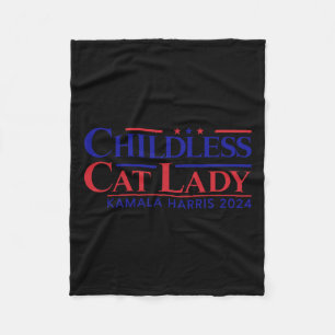 Couverture Polaire Enfant Chat Lady Kamala 2024 Harris Funny Présiden