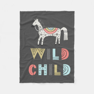 Couverture Polaire Enfant sauvage Scandia Cheval bébé Gris