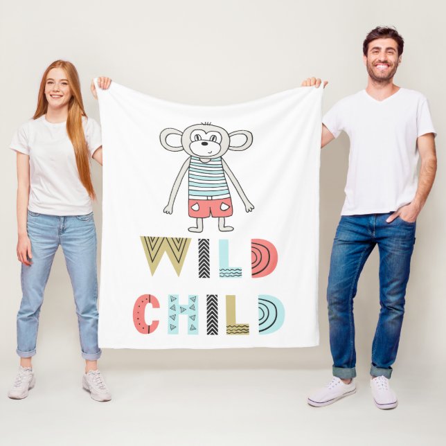 Couverture Polaire Enfant sauvage Scandia Singe Baby (En situation)