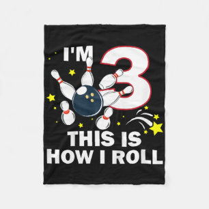 Couverture Polaire Enfants 3e anniversaire Bowling I'm 3 Voici commen