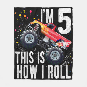 Couverture Polaire Enfants 5 ans 5e anniversaire Garçon Monster Camio