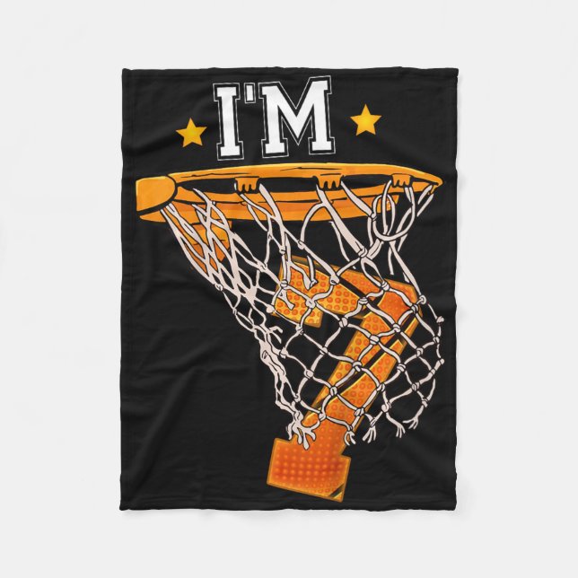 Couverture Polaire Enfants 7e anniversaire Bysketbyll I'm 7 Boy Girl  (Devant)