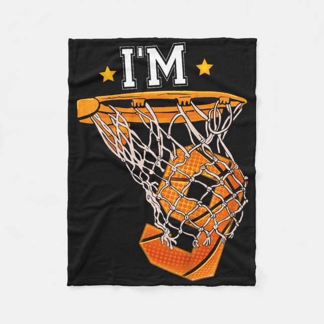 Couverture Polaire Enfants 9e anniversaire Bysketbyll I'm 9 Garçon Gi (Devant)