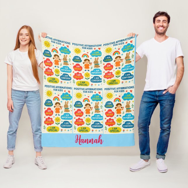 Couverture Polaire Enfants D'Affirmation Positive - Inspirationnel Co (En situation)
