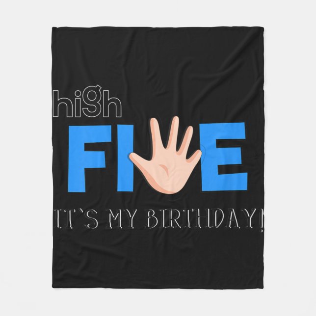 Couverture Polaire Enfants de 5 ans - Cool 5 ans Anniversaire de enfa (Devant)