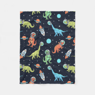 Couverture Polaire Enfants Dinosaur Astronaut Motif