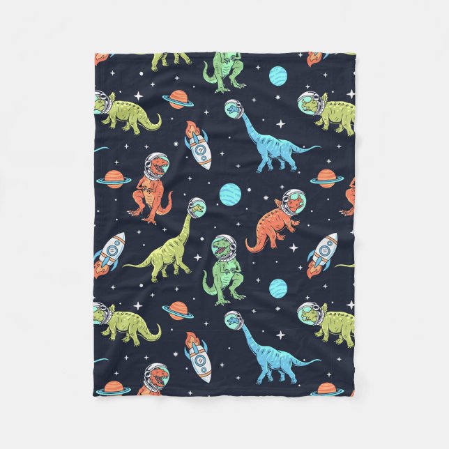 Couverture Polaire Enfants Dinosaur Astronaut Motif (Devant)