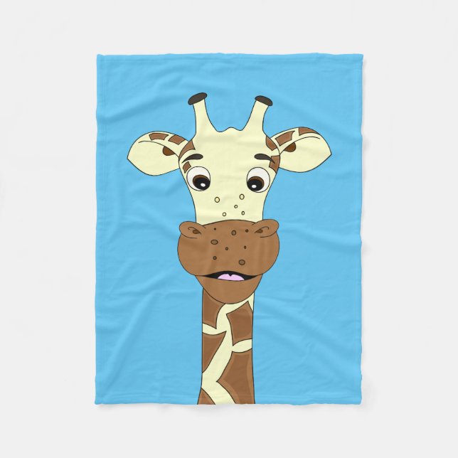 Couverture Polaire Enfants drôles de bande dessinée de girafe (Devant)