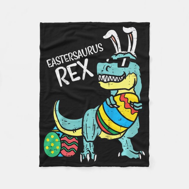 Couverture Polaire Enfants Eastersaurus Rex Pâques Trex Lapin Tout-Pe (Devant)