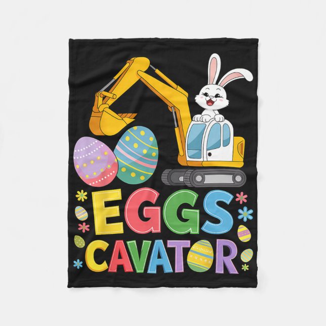Couverture Polaire Enfants garçons Eggscavator Easter Egg Chasse Cons (Devant)