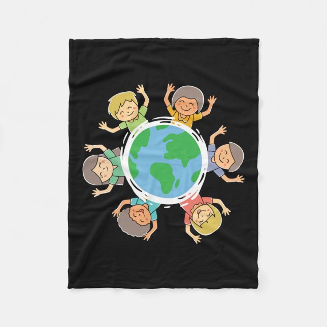 Couverture Polaire Enfants heureux - Protection De l'environnement Ea (Devant)