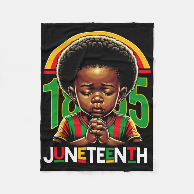 Couverture Polaire Enfants Juneteenth Prince 1865 Mois de l'histoire  (Devant)