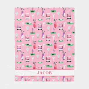 Couverture Polaire Enfants Personnalisés Golfcart Golfcart Golfing Sp