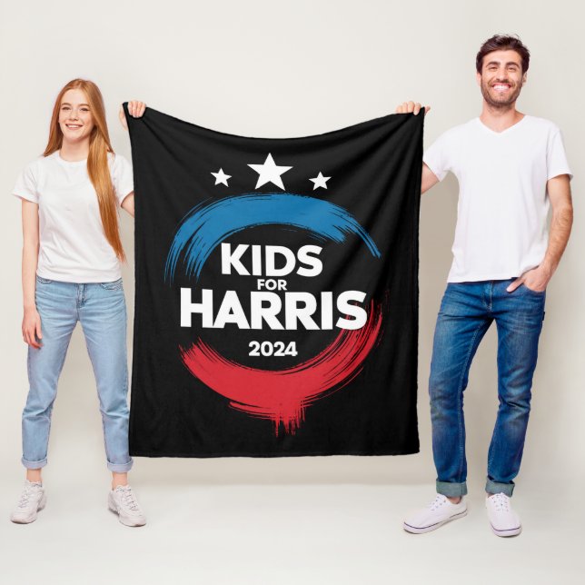 Couverture Polaire Enfants Pour Harris Président Kids Love Kamala Har (En situation)