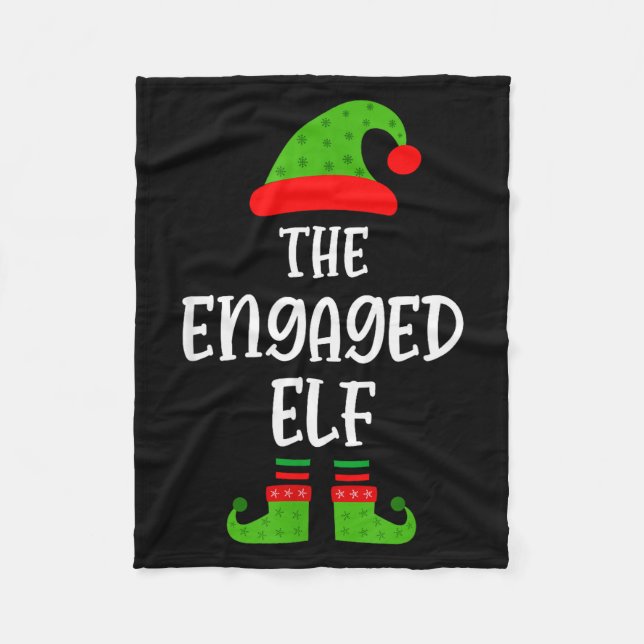 Couverture Polaire Engaged Elf Family Matching Christmas Engagement  (Devant)