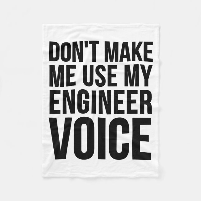 Couverture Polaire Engineer Funny - Don't Make Me Use My Engineer Voi (Devant)