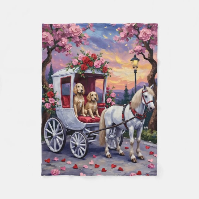 Couverture Polaire English Setter Dog Valentine's Day  (Devant)