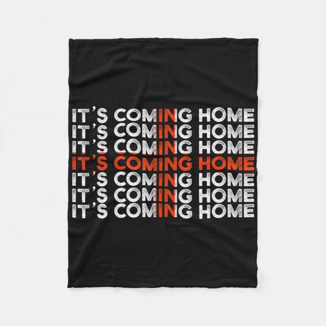 Couverture Polaire English Soccer It's Coming Home England Flag  (Devant)