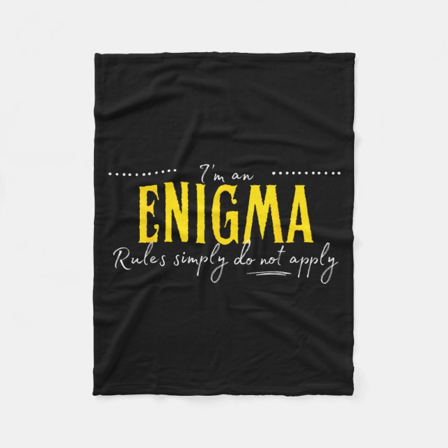 Couverture Polaire Enigma, Les règles ne s'appliquent tout simplement (Devant)