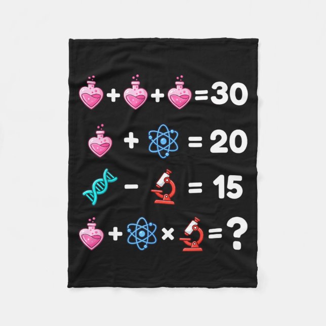 Couverture Polaire Énigme de mathématiques de science Saint-Valentin  (Devant)