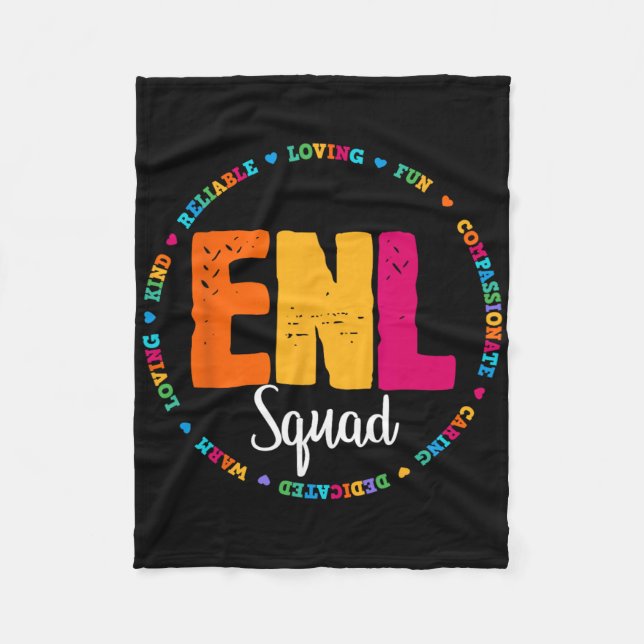 Couverture Polaire Enl Squad Teacher English New Language Squad Team  (Devant)
