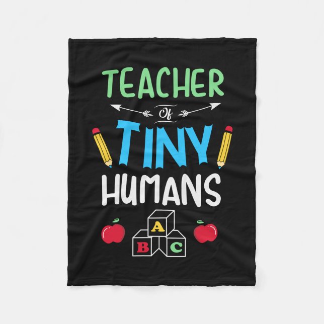 Couverture Polaire Enseignant Cadeau enseignant minuscules humains (Devant)