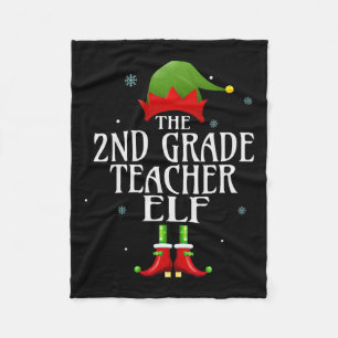 Couverture Polaire Enseignant de 2e année Elf Xmas Matching Family Gr