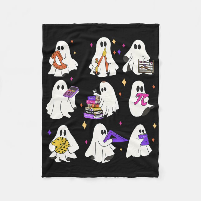 Couverture Polaire Enseignant des mathématiques d'Halloween (Devant)