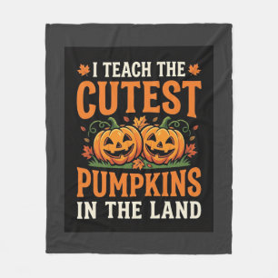 Couverture Polaire Enseignant Halloween Dessin de citrouilles le plus