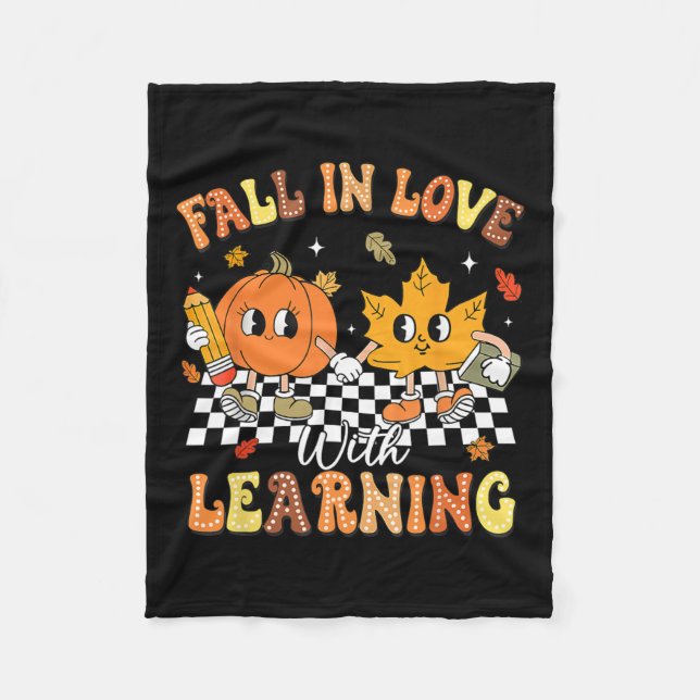 Couverture Polaire Enseignant Halloween Tomber Amoureux Avec L'Appren (Devant)