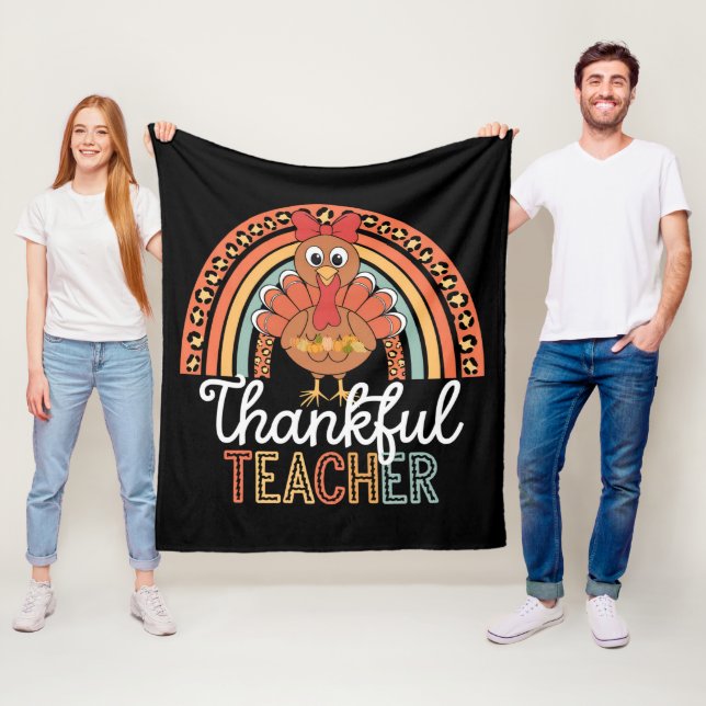 Couverture Polaire Enseignant Reconnaissant École de Thanksgiving Bén (En situation)